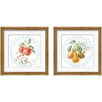 Framed 'Blooming Orchard 2 Piece Framed Art Print Set' border=