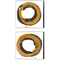 Framed 'Amber Enso 2 Piece Canvas Print Set' border=