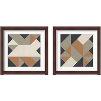 Framed 'Triangles Highland 2 Piece Framed Art Print Set' border=