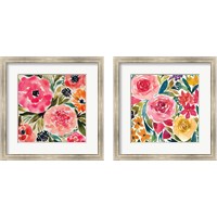 Framed 'Summer Petals 2 Piece Framed Art Print Set' border=