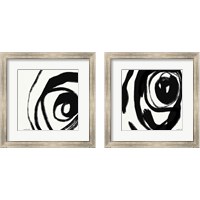 Framed 'Black and White Abstract 2 Piece Framed Art Print Set' border=