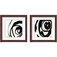 Framed Black and White Abstract 2 Piece Framed Art Print Set