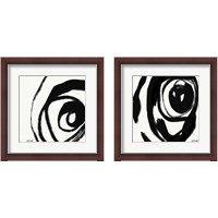 Framed 'Black and White Abstract 2 Piece Framed Art Print Set' border=