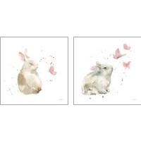 Framed 'Dreaming Bunny 2 Piece Art Print Set' border=