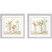 Framed 'Marmalade Flowers 2 Piece Framed Art Print Set' border=