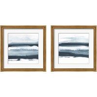 Framed 'Waterway Minimalism 2 Piece Framed Art Print Set' border=