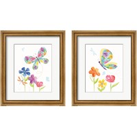 Framed 'Dreams Take Flight on White 2 Piece Framed Art Print Set' border=