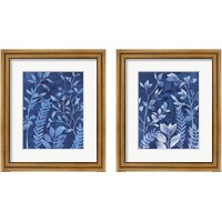 Framed 'Indigo Petals 2 Piece Framed Art Print Set' border=