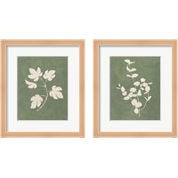Framed 'Botanical Study Forest Green 2 Piece Framed Art Print Set' border=