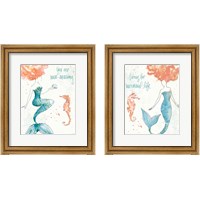 Framed 'Sea Sirens 2 Piece Framed Art Print Set' border=