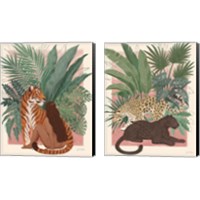 Framed Majestic Cats 2 Piece Canvas Print Set