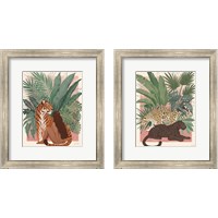 Framed 'Majestic Cats 2 Piece Framed Art Print Set' border=