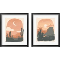 Framed 'Desert  2 Piece Framed Art Print Set' border=