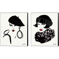 Framed Beret and Scarf 2 Piece Canvas Print Set