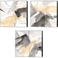 Framed Natural Ebony 3 Piece Canvas Print Set