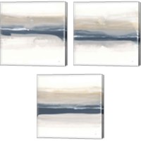 Framed 'Tonal Blue Gray 3 Piece Canvas Print Set' border=