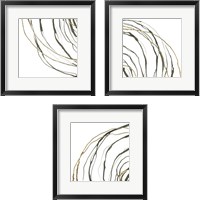 Framed 'Not Quite Concentric 3 Piece Framed Art Print Set' border=