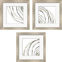 Framed 'Not Quite Concentric 3 Piece Framed Art Print Set' border=