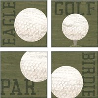 Framed 'Golf Days 4 Piece Art Print Set' border=