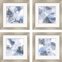 Framed White Line Blues 4 Piece Framed Art Print Set