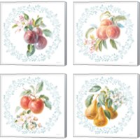 Framed 'Blooming Orchard 4 Piece Canvas Print Set' border=