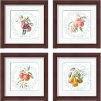 Framed 'Blooming Orchard 4 Piece Framed Art Print Set' border=