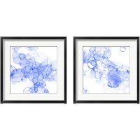 Framed Bubble Square Blue 2 Piece Framed Art Print Set