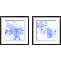 Framed Bubble Square Blue 2 Piece Framed Art Print Set