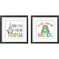 Framed Bathroom Gnomes 2 Piece Framed Art Print Set