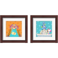Framed Bathroom Gnomes 2 Piece Framed Art Print Set