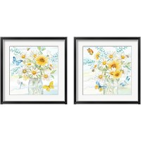 Framed 'Daisy Days 2 Piece Framed Art Print Set' border=