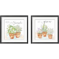 Framed 'Let it Grow 2 Piece Framed Art Print Set' border=