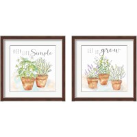 Framed 'Let it Grow 2 Piece Framed Art Print Set' border=