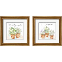 Framed 'Let it Grow 2 Piece Framed Art Print Set' border=