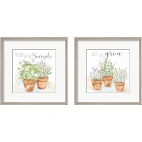 Framed 'Let it Grow 2 Piece Framed Art Print Set' border=