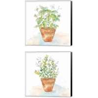 Framed 'Let it Grow 2 Piece Canvas Print Set' border=