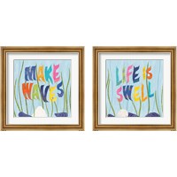 Framed Coastal Vibes 2 Piece Framed Art Print Set