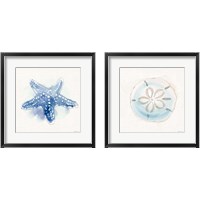 Framed 'Seaside  2 Piece Framed Art Print Set' border=