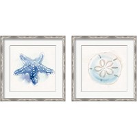 Framed 'Seaside  2 Piece Framed Art Print Set' border=