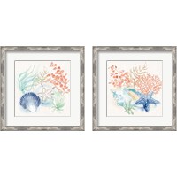 Framed 'Seaside  2 Piece Framed Art Print Set' border=