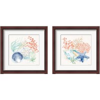 Framed 'Seaside  2 Piece Framed Art Print Set' border=