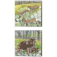 Framed 'Wild Woodland 2 Piece Canvas Print Set' border=
