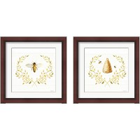 Framed Bees and Blooms 2 Piece Framed Art Print Set