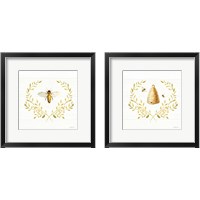 Framed Bees and Blooms 2 Piece Framed Art Print Set