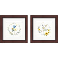 Framed Bees and Blooms Flowers 2 Piece Framed Art Print Set