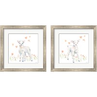 Framed Spring Lambs 2 Piece Framed Art Print Set