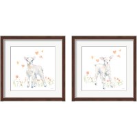 Framed 'Spring Lambs 2 Piece Framed Art Print Set' border=