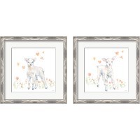 Framed Spring Lambs 2 Piece Framed Art Print Set