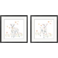 Framed Spring Lambs 2 Piece Framed Art Print Set