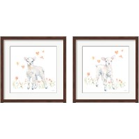 Framed 'Spring Lambs 2 Piece Framed Art Print Set' border=